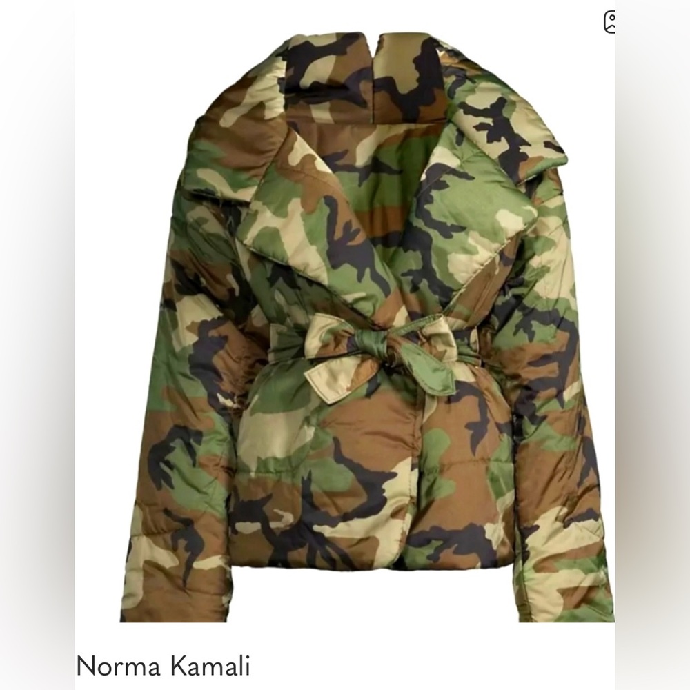 Norma Kamali Camouflage Sleeping Bag Coat